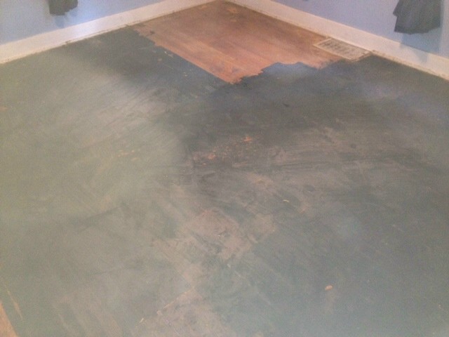 black stains on an old wood floor