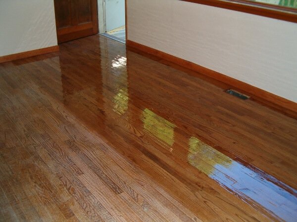 before and after hardwood floor refinishing in St. Andrews, SC