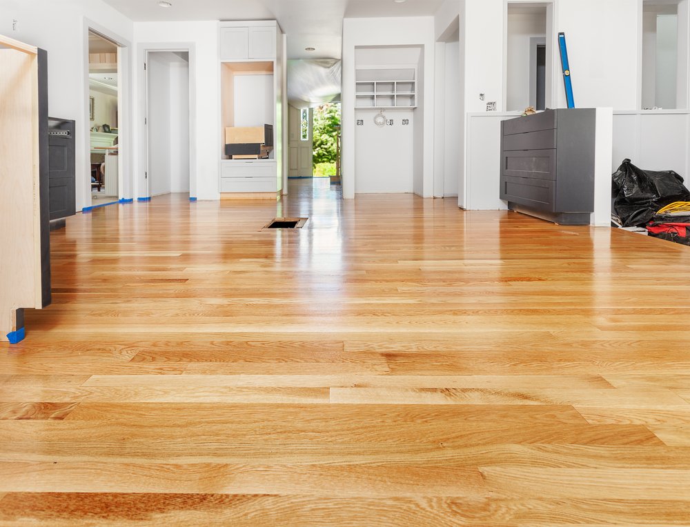 Hardwood Floor resurfacing in a home