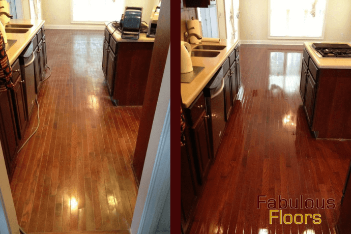 before and after hardwood floor refinishing in arthurtown, sc
