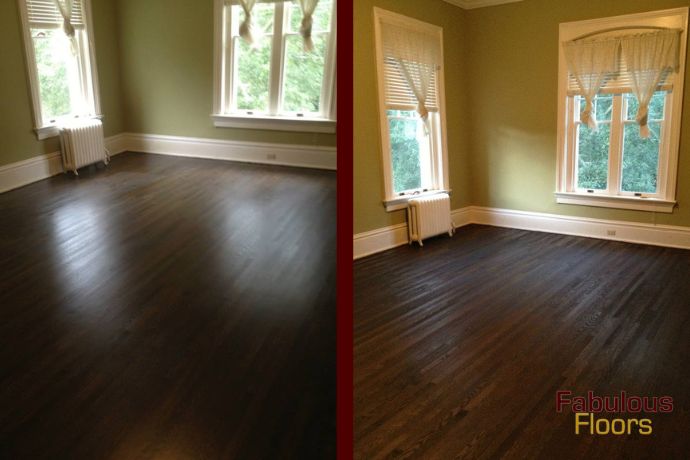 before and after of a resurfacing project in chester, sc