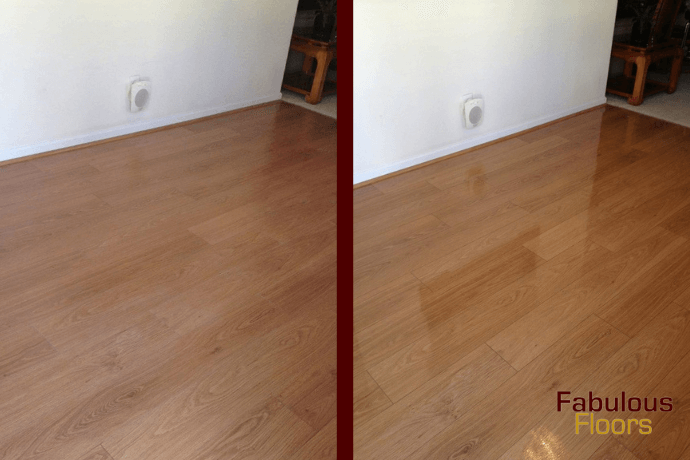 before and after hardwood floor resurfacing in denny terrace, sc
